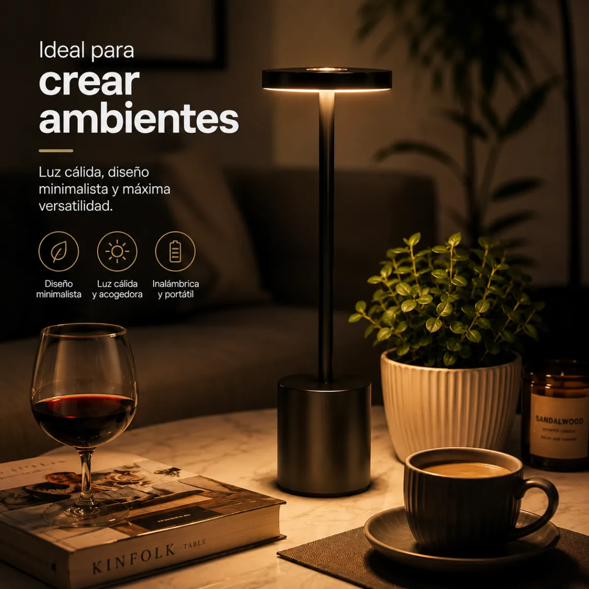 La lámpara LED que transforma cualquier rincón con un solo toque
