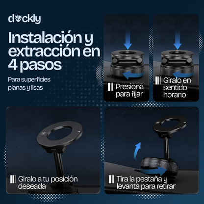 Tu celular siempre a la vista en segundos con el Soporte Magnético Duckly